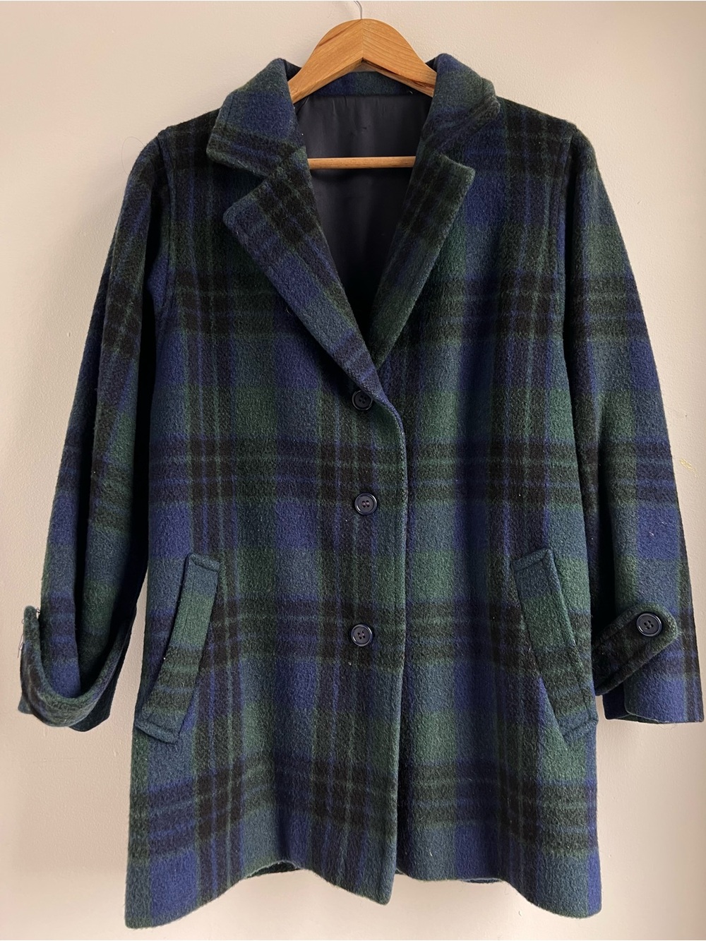 Vintage The Bay Wool Plaid Coat Size 10